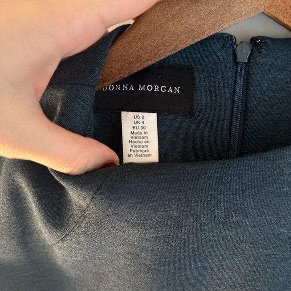 Donna Morgan Charcoal Navy Sleeveless Formal Mini Dress Women’s Size 0 L New - Picture 4 of 8